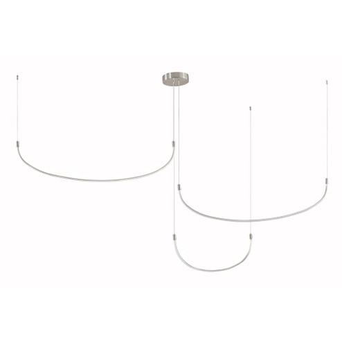 Talis 90-in Brushed Nickel 3 Light Dimmable LED Multi Pendant (461|MP89390-BN)