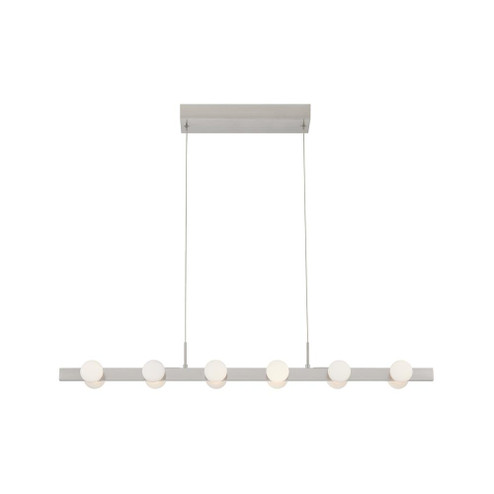 Rezz 36-in Brushed Nickel Dimmable LED Linear Pendant (461|LP63436-BN)