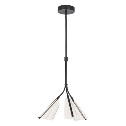 Mulberry 22-in Black/Light Guide Dimmable LED Pendant (461|PD62622-BK/LG)