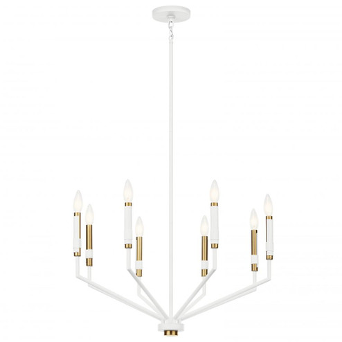 Armand 26 inch 8 Light Chandelier in White Finish (10687|52349WH)