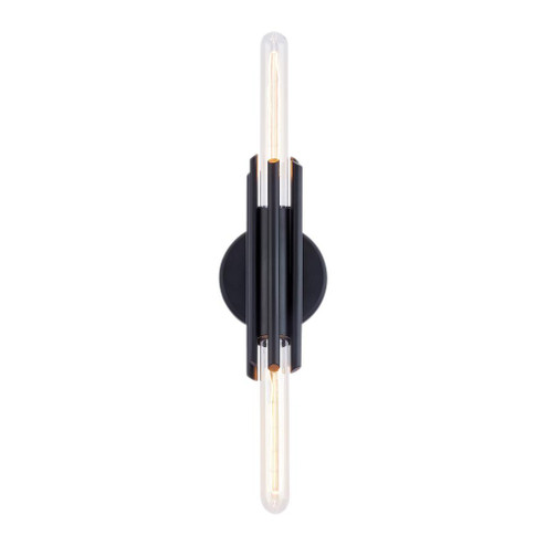 Torres 11-in Matte Black 2 Lights Damp-Rated Wall/Vanity Light (7713|WV335811MB)