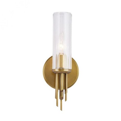 Torres 3-in Ribbed Glass/Vintage Brass 1 Light Wall/Vanity (7713|WV335103VBCR)