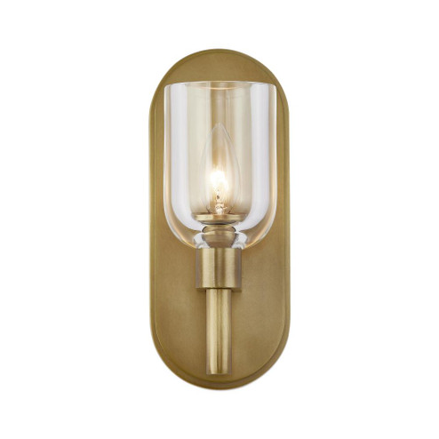 Lucian 9-in Clear Crystal/Vintage Brass 1 Light Wall/Vanity (7713|WV338101VBCC)