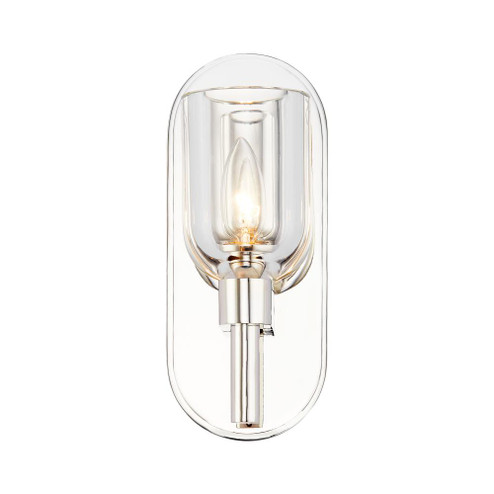 Lucian 9-in Clear Crystal/Polished Nickel 1 Light Wall/Vanity (7713|WV338101PNCC)
