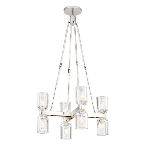 Lucian 22-in Clear Crystal/Polished Nickel 8 Lights Chandelier (7713|CH338822PNCC)