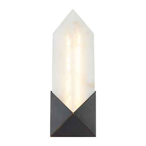 Caesar 12-in Alabaster Damp-Rated Dimmable LED Wall/Vanity Light with Urban Bronze Finish (7713|WV323112UBAR)