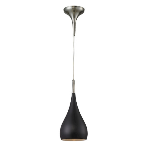 Lindsey 1-Light Mini Pendant in Satin Nickel with Oiled Bronze Shade (91|31341/1OB)