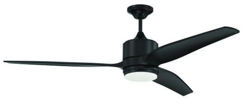 Mobi 60'' 3-Blade Indoor/Outdoor (Wet) Ceiling Fan in Flat Black w/ Flat Black Blades (20|MOB60FB3)