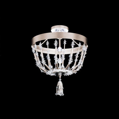 Bali 16in LED 120V-277V Semi-Flush Mount in Antique Silver with Clear Optic Crystal (168|S2817-48O)