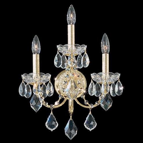 Century 3 Light 120V Wall Sconce in Aurelia with Clear Heritage Handcut Crystal (168|1703-211)