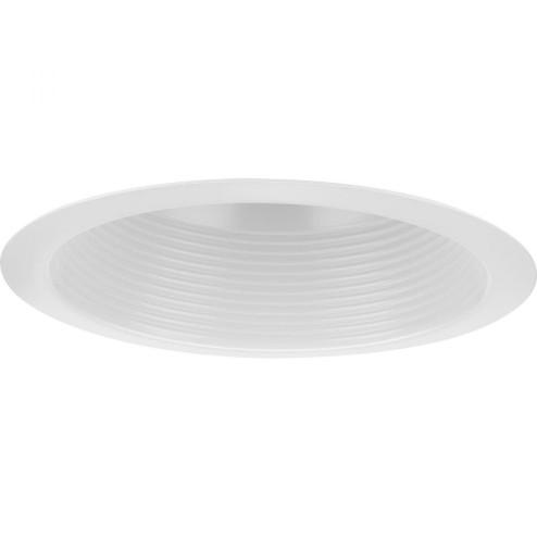 6'' Satin White Recessed Step Baffle Trim for 6'' Shallow Housing (P806S Series) (149|P806006-028)
