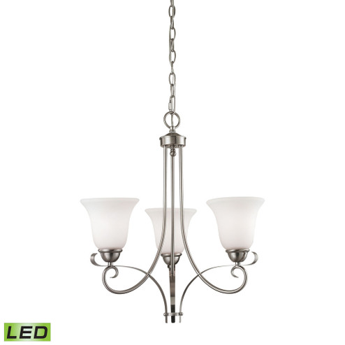 Thomas - Brighton 20'' Wide 3-Light Chandelier - Brushed Nickel (91|1003CH/20-LED)