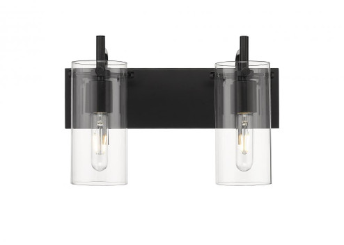 Press - 2 Light - 16 inch - Matte Black - Bath Vanity Light (3442|352-2W-BK-CL)