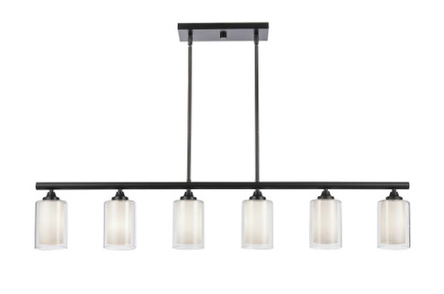 Fairbank - 6 Light - 48 inch - Matte Black - Cord hung - Island Light (3442|342-6I-BK-CLW)