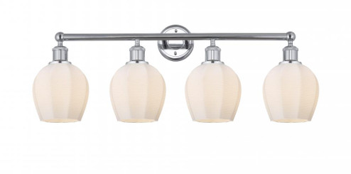 Norfolk - 4 Light - 33 inch - Polished Chrome - Bath Vanity Light (3442|616-4W-PC-G461-6)