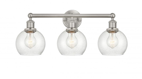 Athens - 3 Light - 24 inch - Brushed Satin Nickel - Bath Vanity Light (3442|616-3W-SN-G124-6)