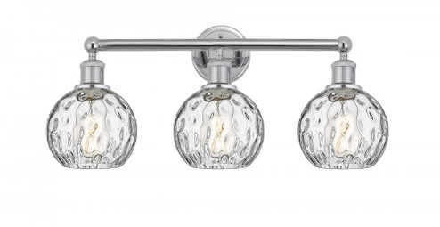 Athens Water Glass - 3 Light - 24 inch - Polished Chrome - Bath Vanity Light (3442|616-3W-PC-G1215-6)