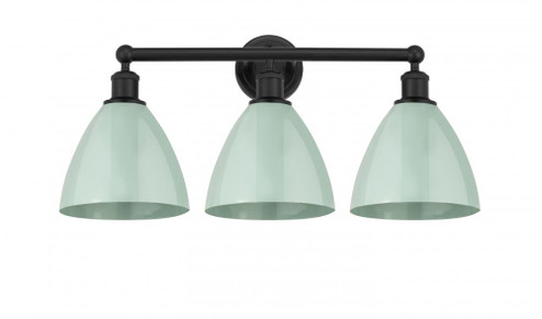 Plymouth - 3 Light - 26 inch - Matte Black - Bath Vanity Light (3442|616-3W-BK-MBD-75-SF)