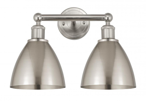 Bristol - 2 Light - 17 inch - Brushed Satin Nickel - Bath Vanity Light (3442|616-2W-SN-MBD-75-SN)