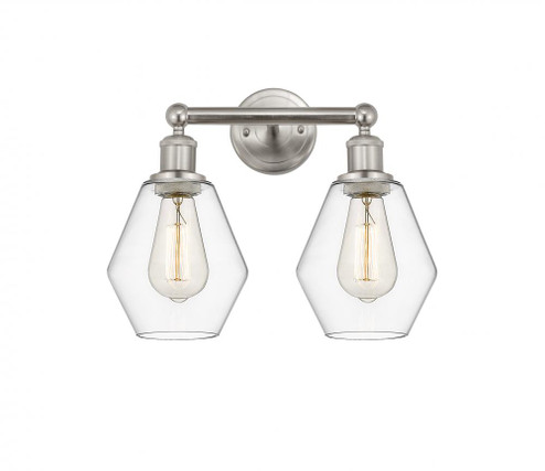 Cindyrella - 2 Light - 15 inch - Brushed Satin Nickel - Bath Vanity Light (3442|616-2W-SN-G652-6)