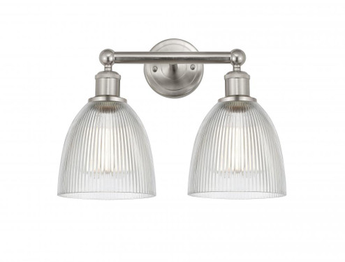 Castile - 2 Light - 15 inch - Brushed Satin Nickel - Bath Vanity Light (3442|616-2W-SN-G382)