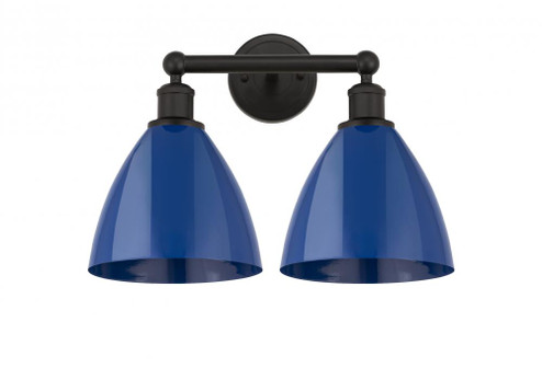 Plymouth - 2 Light - 17 inch - Oil Rubbed Bronze - Bath Vanity Light (3442|616-2W-OB-MBD-75-BL)