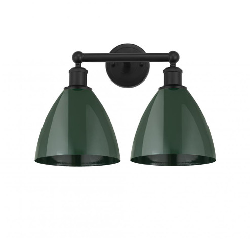 Plymouth - 2 Light - 17 inch - Matte Black - Bath Vanity Light (3442|616-2W-BK-MBD-75-GR)