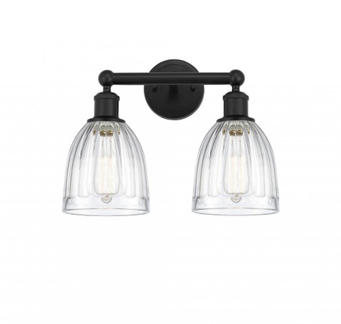 Brookfield - 2 Light - 15 inch - Matte Black - Bath Vanity Light (3442|616-2W-BK-G442)