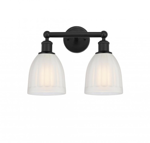 Brookfield - 2 Light - 15 inch - Matte Black - Bath Vanity Light (3442|616-2W-BK-G441)