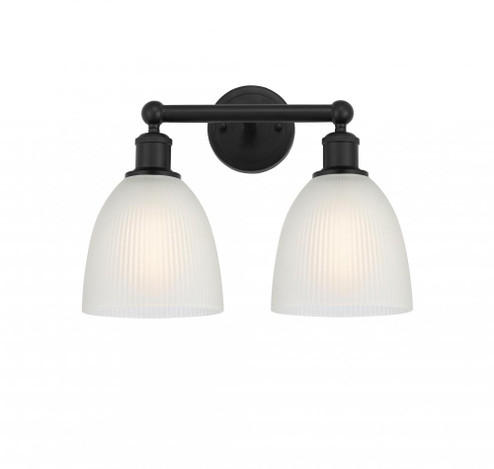 Castile - 2 Light - 15 inch - Matte Black - Bath Vanity Light (3442|616-2W-BK-G381)