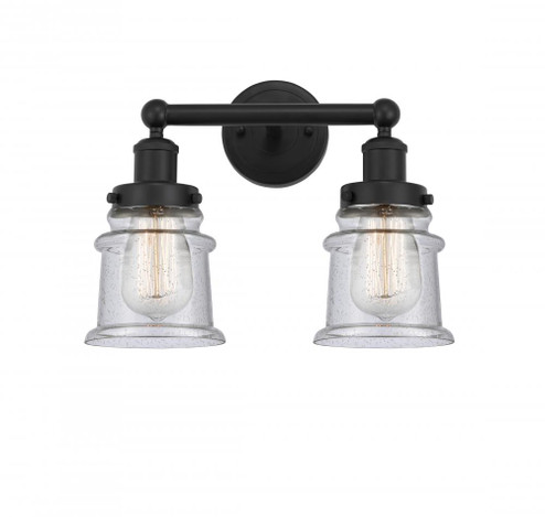 Canton - 2 Light - 14 inch - Matte Black - Bath Vanity Light (3442|616-2W-BK-G184S)