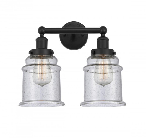 Canton - 2 Light - 15 inch - Matte Black - Bath Vanity Light (3442|616-2W-BK-G184)