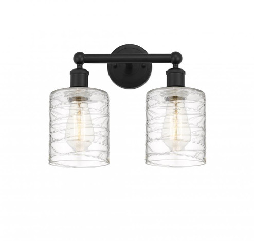 Cobbleskill - 2 Light - 14 inch - Matte Black - Bath Vanity Light (3442|616-2W-BK-G1113)
