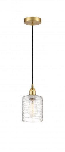 Cobbleskill - 1 Light - 5 inch - Satin Gold - Cord hung - Mini Pendant (3442|616-1P-SG-G1113)