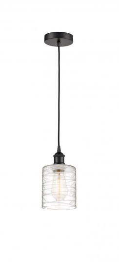 Cobbleskill - 1 Light - 5 inch - Matte Black - Cord hung - Mini Pendant (3442|616-1P-BK-G1113)