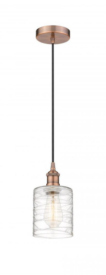 Cobbleskill - 1 Light - 5 inch - Antique Copper - Cord hung - Mini Pendant (3442|616-1P-AC-G1113)