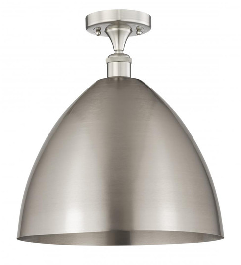 Bristol - 1 Light - 16 inch - Brushed Satin Nickel - Semi-Flush Mount (3442|616-1F-SN-MBD-16-SN)