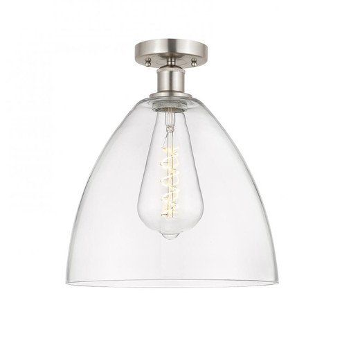 Bristol - 1 Light - 12 inch - Brushed Satin Nickel - Semi-Flush Mount (3442|616-1F-SN-GBD-122)