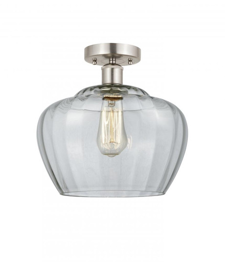 Fenton - 1 Light - 11 inch - Brushed Satin Nickel - Semi-Flush Mount (3442|616-1F-SN-G92-L)