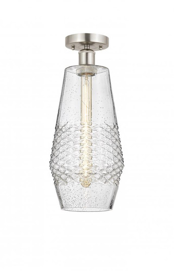 Windham - 1 Light - 7 inch - Brushed Satin Nickel - Flush Mount (3442|616-1F-SN-G684-7)