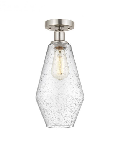 Cindyrella - 1 Light - 7 inch - Brushed Satin Nickel - Semi-Flush Mount (3442|616-1F-SN-G654-7)