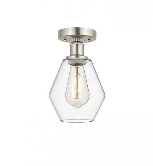 Cindyrella - 1 Light - 6 inch - Brushed Satin Nickel - Semi-Flush Mount (3442|616-1F-SN-G652-6)