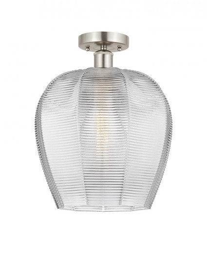 Norfolk - 1 Light - 12 inch - Brushed Satin Nickel - Semi-Flush Mount (3442|616-1F-SN-G462-12)