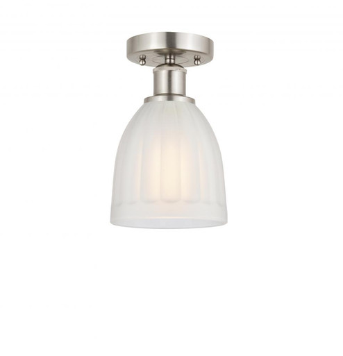 Brookfield - 1 Light - 6 inch - Brushed Satin Nickel - Semi-Flush Mount (3442|616-1F-SN-G441)