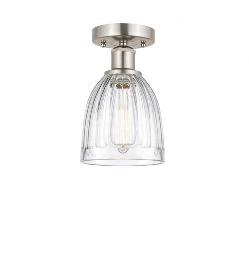 Brookfield - 1 Light - 6 inch - Brushed Satin Nickel - Semi-Flush Mount (3442|616-1F-SN-G442)