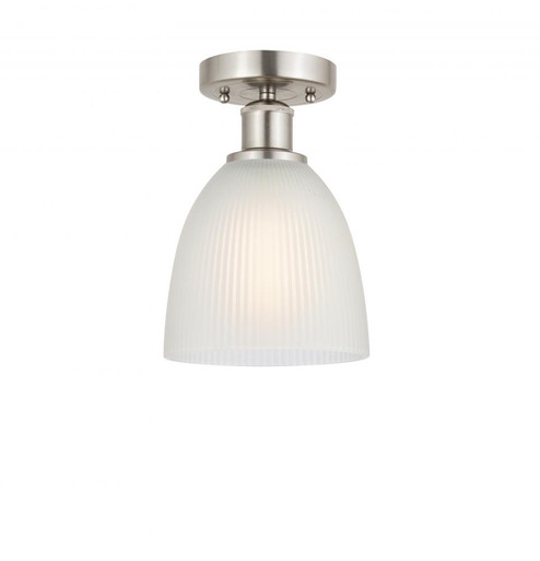 Castile - 1 Light - 6 inch - Brushed Satin Nickel - Semi-Flush Mount (3442|616-1F-SN-G381)
