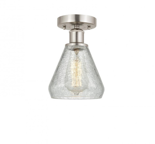 Conesus - 1 Light - 6 inch - Brushed Satin Nickel - Semi-Flush Mount (3442|616-1F-SN-G275)