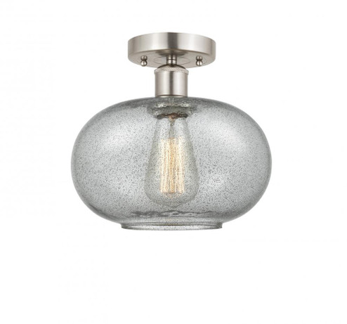 Gorham - 1 Light - 10 inch - Brushed Satin Nickel - Semi-Flush Mount (3442|616-1F-SN-G247)