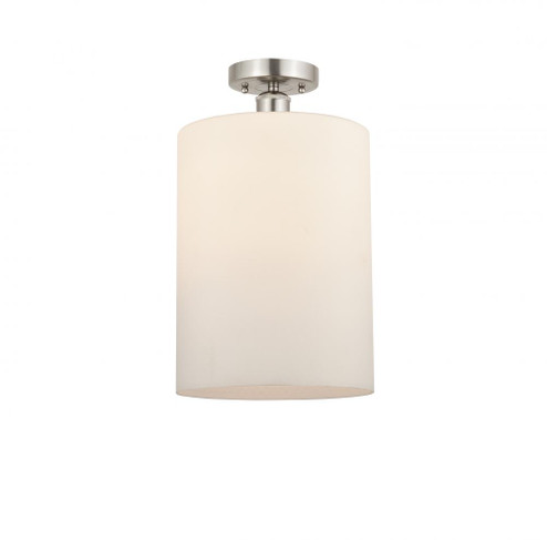 Cobbleskill - 1 Light - 9 inch - Brushed Satin Nickel - Semi-Flush Mount (3442|616-1F-SN-G111-L)