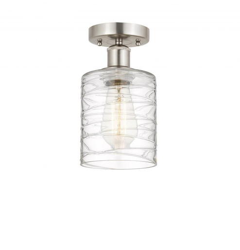 Cobbleskill - 1 Light - 5 inch - Brushed Satin Nickel - Semi-Flush Mount (3442|616-1F-SN-G1113)